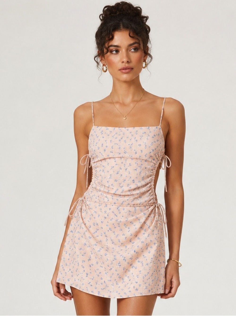 NWT Sabo Skirt Bluebell Nara Floral Side Cutout Mini Dress XL